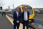 Paul and David Brown with the new train