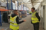 Paul on a recent visit to the Fareshare food hub in Preston